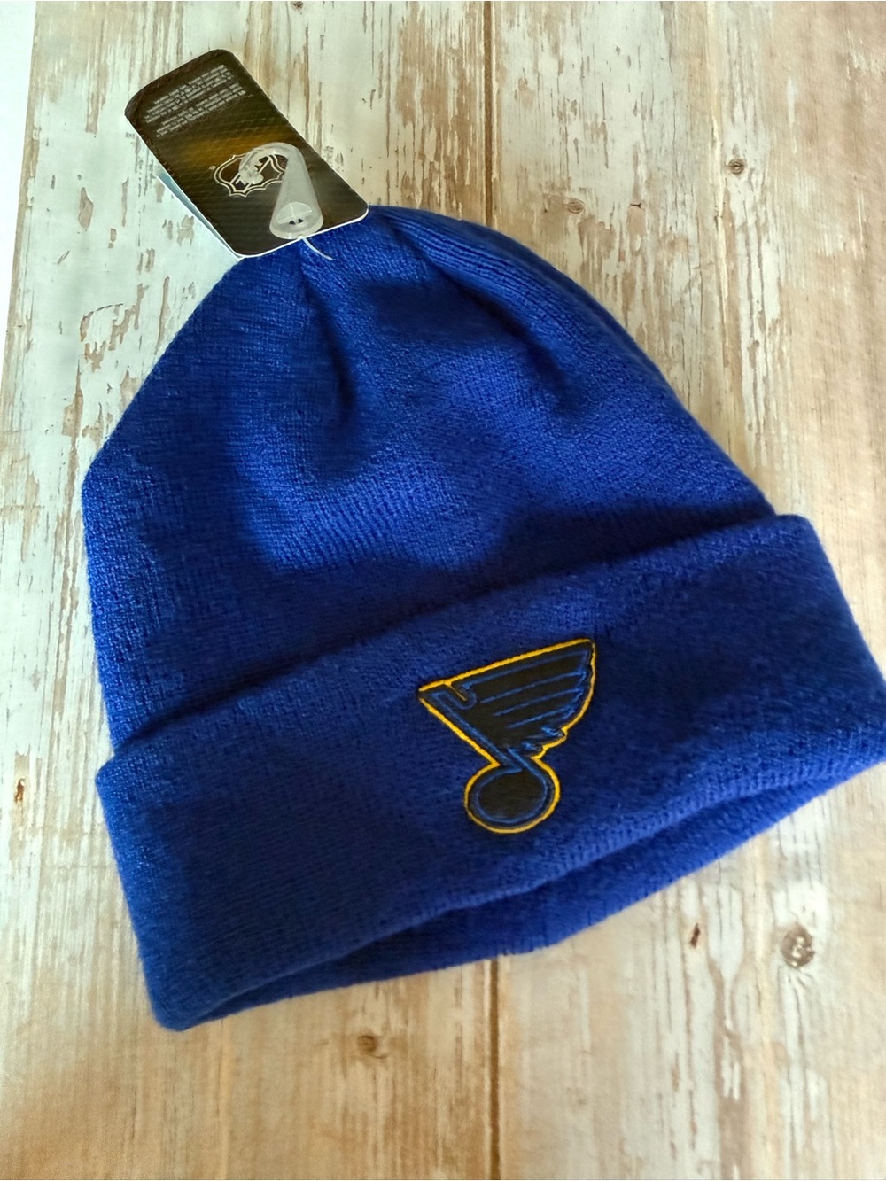 NWT St. Louis Blues NHL Boys Blue Knit Beanie Hat One Size Officially Licensed